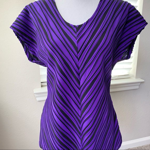 Dana Buchman Cap-sleeve Top Sz L - Picture 2 of 11